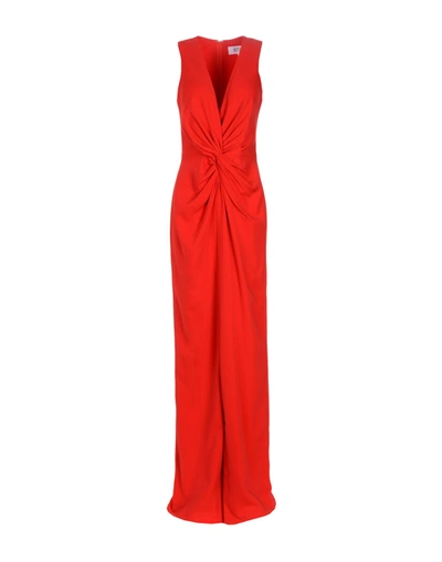 Badgley Mischka Long Dresses In Red