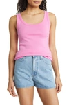 Caslon Cotton Tank In Pink Wildflower