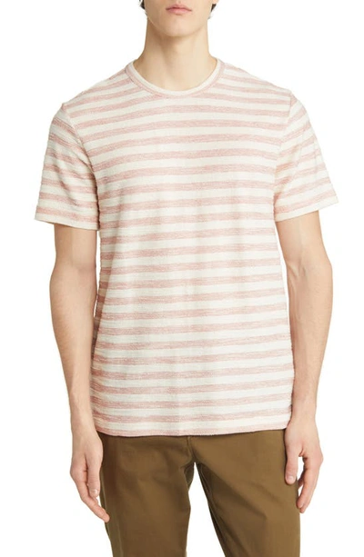 Treasure & Bond Jacquard Stripe T-shirt In Red Jacquard