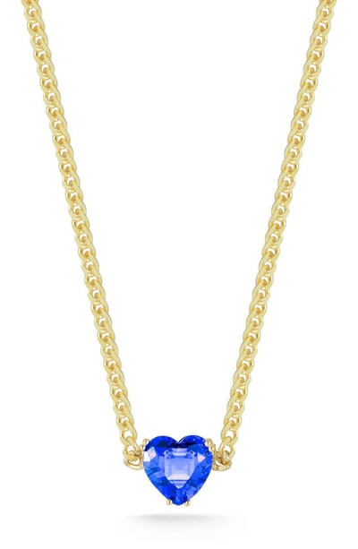 Sphera Milano 14k Gold Plated Cubic Zirconia Heart Pendant Necklace
