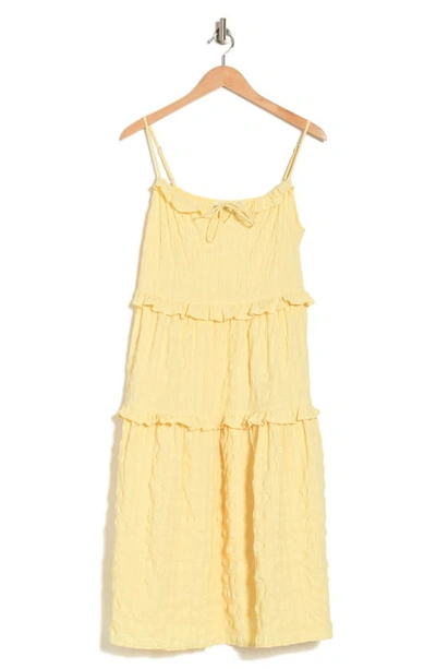 Lush Ruffle Tiered Maxi Dress In Yellow