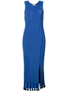 Altuzarra Contrast Stripe Tassel Dress In Blue