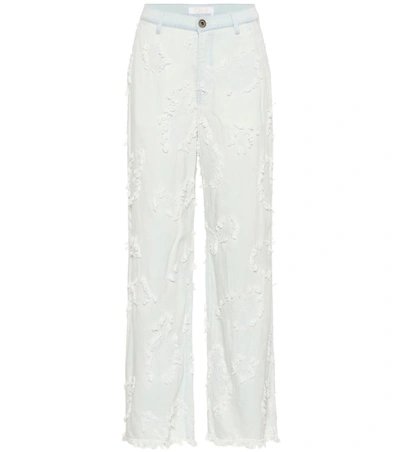 Chloé Embroidered Jeans In Blue