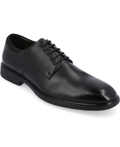 Vance Co. Kimball Wide Width Plain Toe Dress Shoe In Black