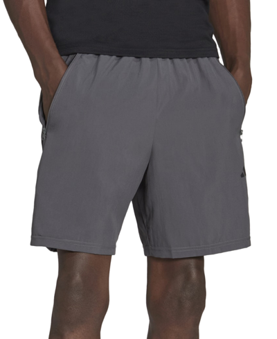 Adidas Originals Adidas Men's Train Essentials Classic-fit Aeroready 3-stripes 10" Training Shorts In Grey Five