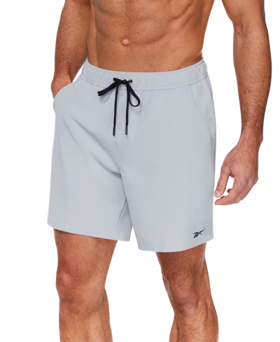 Reebok Men's 5" Quick-dry Core Volley Swim Shorts In Grey