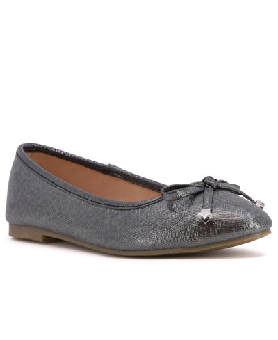 Nautica Kids' Big Girls Alonna Ballet Flat In Pewter