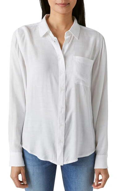 Lucky Brand Women's Boyfriend-fit Patch-pocket Shirt In Bright White