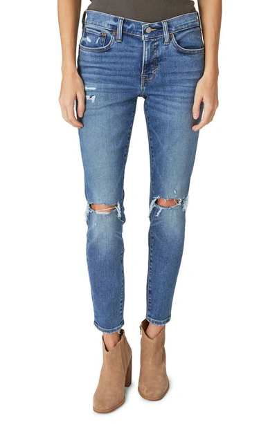Lucky Brand Women's Ava Mid-rise Ripped Skinny Jeans In Spellbound Dest