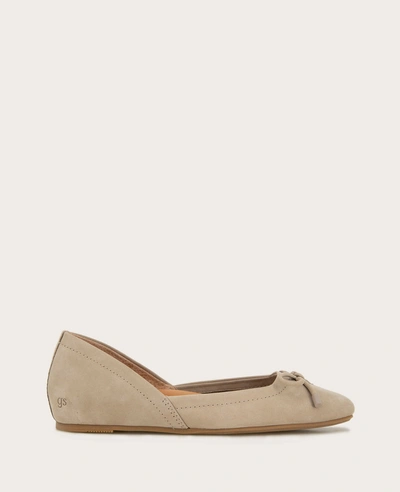 Gentle Souls By Kenneth Cole Sailor Leather Flat In Mushroom Nubuck