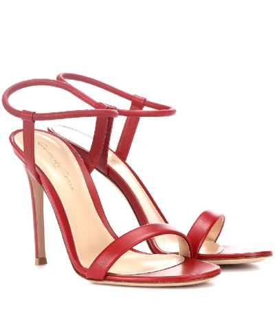 Gianvito Rossi Jamie Leather Sandals In Red