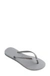 Havaianas Women's Slim Sparkle Ii Flip-flop Sandals Women's Shoes In Ice Gray Polyvinyl Chloride/glitter