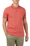 Ben Sherman Men's Signature Tipped Short-sleeve Polo Shirt In Raspberry