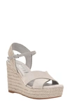 Calvin Klein Women's Elory Espadrille Wedge Dress Sandals In Light Grey