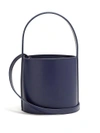 Staud Bissett Leather Bucket Bag In Blue