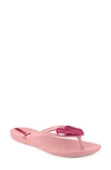 Ipanema Little Girls Wave Heart Flip-flops In Pink/red