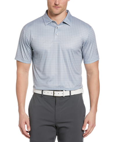 Pga Tour Men's Birdseye Stripe Jacquard Short-sleeve Performance Polo Shirt In Tradewinds