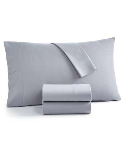 Home Design Easy Care Solid Microfiber 4-pc. Sheet Set, Full, Created For Macy's In Sterling River