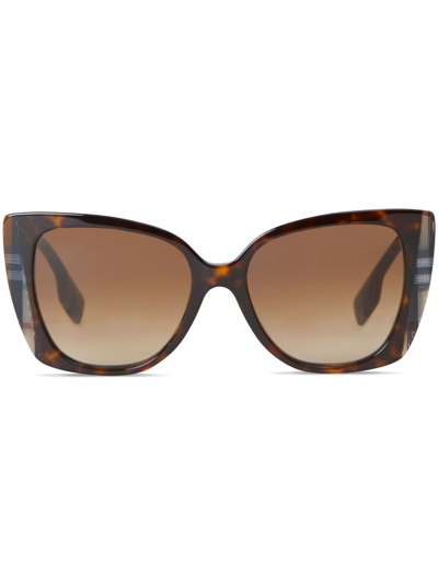 Burberry Meryl 54mm Gradient Cat Eye Sunglasses In Brown Gradient
