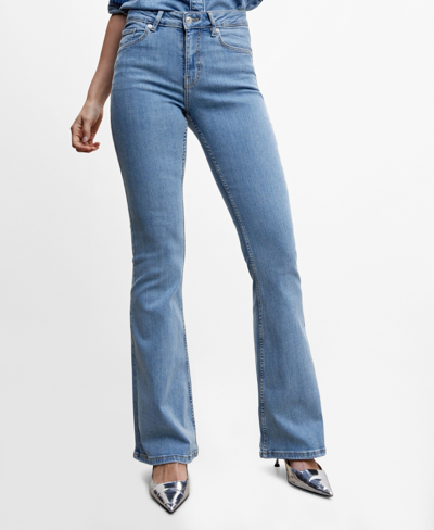 Mango Women's Medium-rise Flared Jeans In Medium Blue