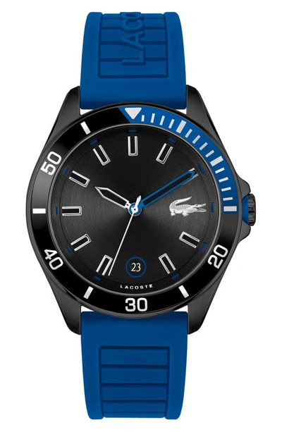 Lacoste Men's Tiebreaker Blue Silicone Strap Watch 43mm