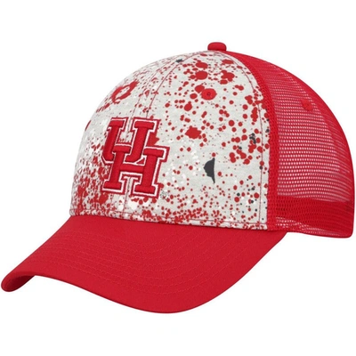 Colosseum Men's  Gray, Red Houston Cougars Love Fern Trucker Snapback Hat In Gray,red