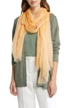 Nordstrom Modal & Silk Scarf In Orange Marigold Combo