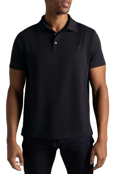 Hypernatural Mojave Classic Fit Pima Cotton Blend Golft Polo In Magpie Black