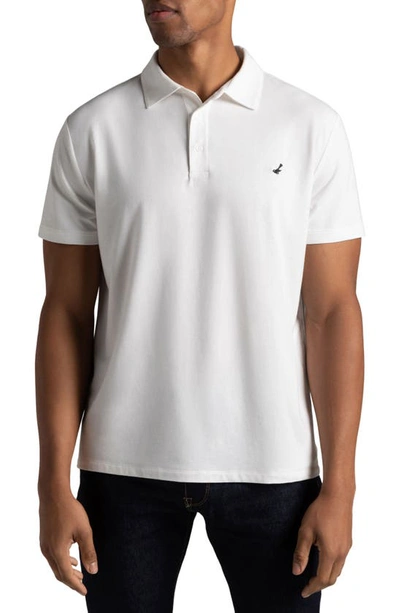 Hypernatural Mojave Classic Fit Pima Cotton Blend Golft Polo In White