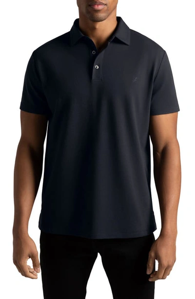 Hypernatural El Capitán Classic Fit Supima® Cotton Blend Piqué Golf Polo In Magpie Black