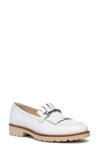 Nerogiardini Kiltie Leather Loafers In White