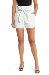 Commando Faux Leather Paperbag Shorts In White