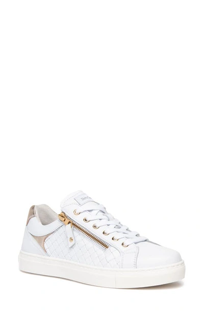 Nerogiardini Embossed-side Zip Low-top Sneakers In White