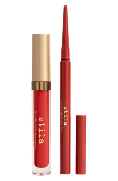 Stila Red Compassion Lip Set In Beso