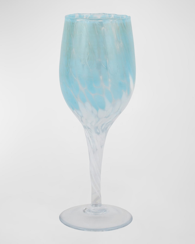 Vietri Nuvola Wine Glass In Orange Blue