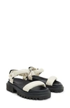 Allsaints Women's Helium 55mm Leather Sport Sandals In Chalk White
