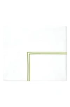 Sferra Grande Hotel Cotton Flat Sheet In White/fern