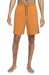 Nike Men's Unlimited Dri-fit 9" Unlined Versatile Shorts In Orange
