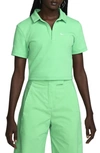 Nike Women's  Sportswear Essential Short-sleeve Polo Top In Green