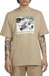 Nike Sportswear Snail Cotton Graphic T-shirt In Brown