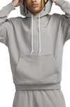 Nike Men's Solo Swoosh French Terry Pullover Hoodie In Grey