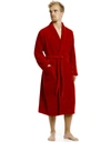 Leveret Fleece Solid Robe In Red