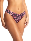 Hanky Panky Printed Signature Lace Original Rise Thong In Text Me