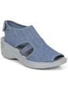 Bzees Dream Womens Cut-out Wedges In Denim Fabric