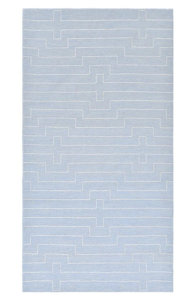 Solo Rugs Barry Handmade Wool Blend Area Rug In Blue