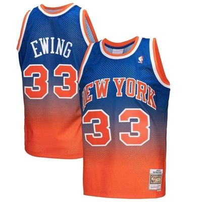 Mitchell & Ness Patrick Ewing Orange/royal New York Knicks 1991/92 Hardwood Classics Fadeaway Swingm
