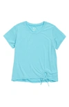 Zella Girl Kids' Tied Up T-shirt In Teal Rain