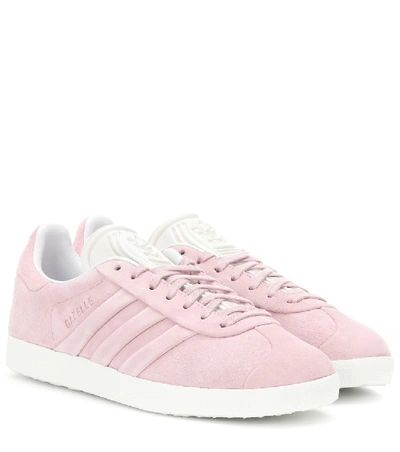 Adidas Originals Women's Gazelle Stitch And Turn Suede Lace Up Sneakers In Pink