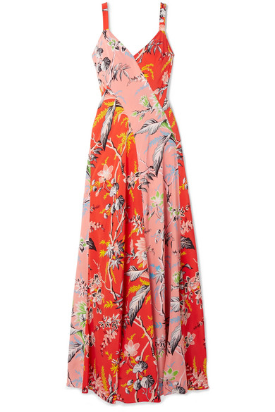 dvf paneled maxi dress