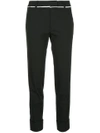 Taylor Slim Fit Cropped Trousers In Black